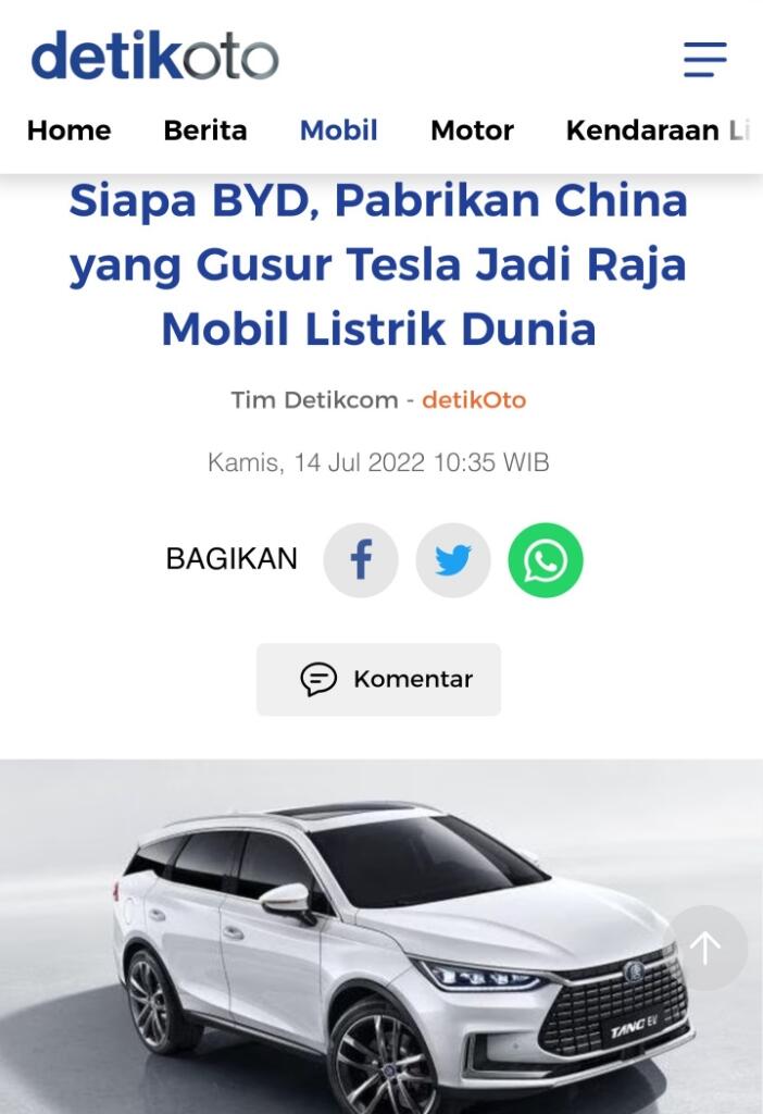 Luhut Ungkap Raksasa Mobil Listrik BYD Luncurkan Produk di RI Minggu Depan