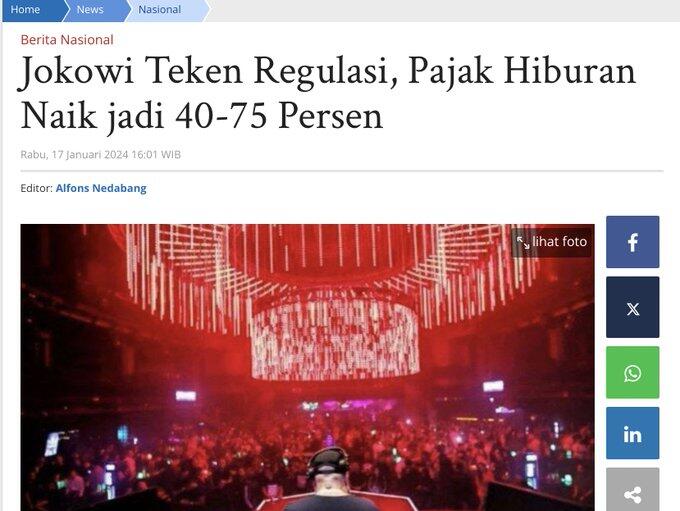 Hotman Paris Klaim Jokowi Marah soal Pajak Hiburan Naik 40-75 Persen