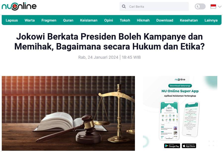 Jokowi Berkata Presiden Boleh Kampanye dan Memihak, Bagaimana secara Hukum dan Etika?