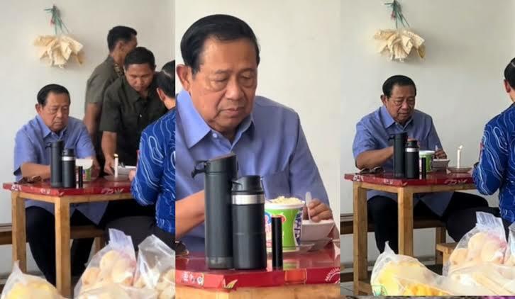 Viral SBY Makan Pop Mie di Warung Pinggir Jalan, Raut Wajahnya Jadi Sorotan!