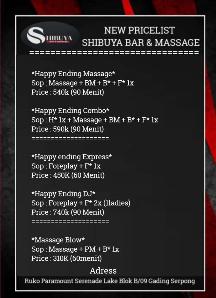 SHIBUYA BAR &amp; MASSAGE - RUKO PARAMOUNT SERENADE GADING SERPONG TANGERANG