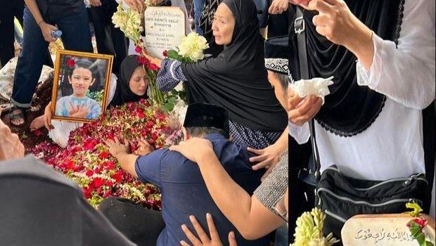 Tersenyum di Tahlilan, 6 Potret Tangisan Tamara Tyasmara di Hari Meninggalnya Dante
