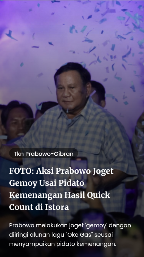 Aksi Prabowo Joget Gemoy Usai Pidato Kemenangan 

