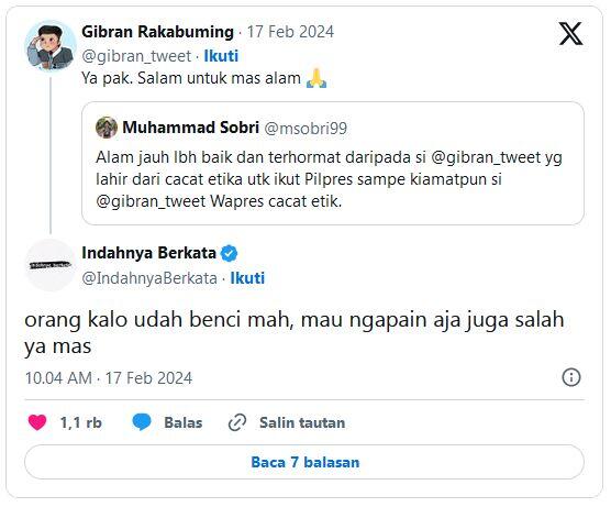 Viral Gibran Mendadak Titip Salam ke Alam Ganjar, Netizen Komen Begini