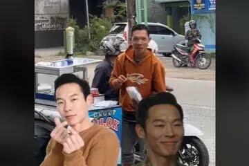 Modal Tampang Mirip Artis Korea, Tukang Cilok Ini Laris Manis!