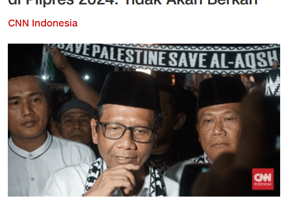 Mahfud Hadiri Pembentukan Tim Kecurangan Pemilu, Namanya Tim Demokrasi Keadilan