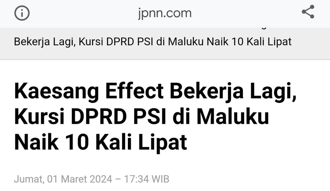 Dua Faktor Melonjaknya Suara PSI, 'Magnet' Anak dan Bapak  