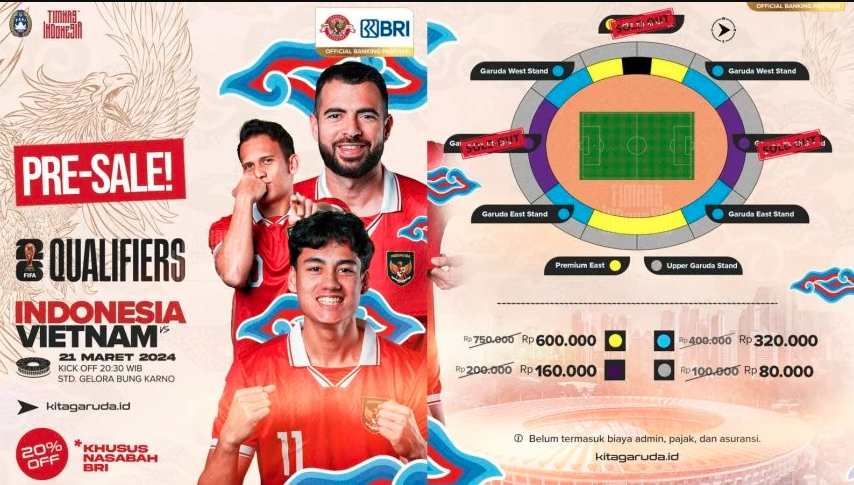 Tata Cara Beli Tiket Kualifikasi Piala Dunia 2026, Timnas Indonesia vs Vietnam