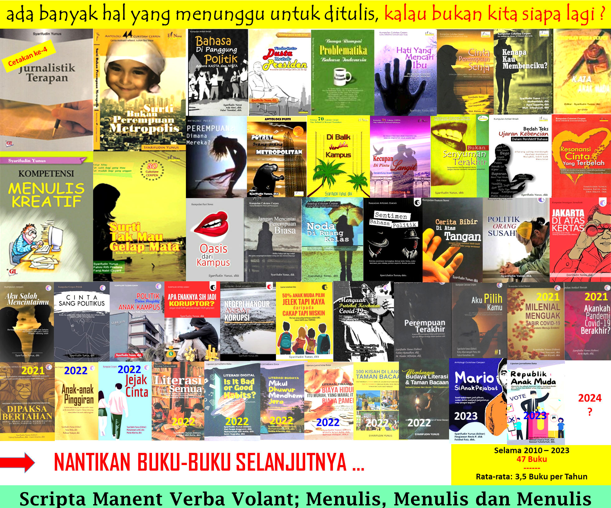 Tipas Tetap Aktif dan Produktif Menulis Buku