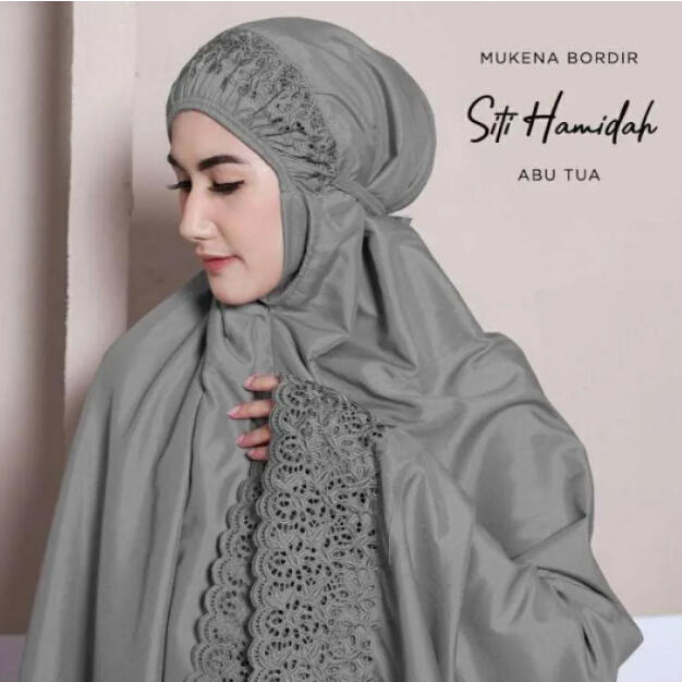 Mukena Dewasa Khadijah Katun Premium Full Bordir Cantik