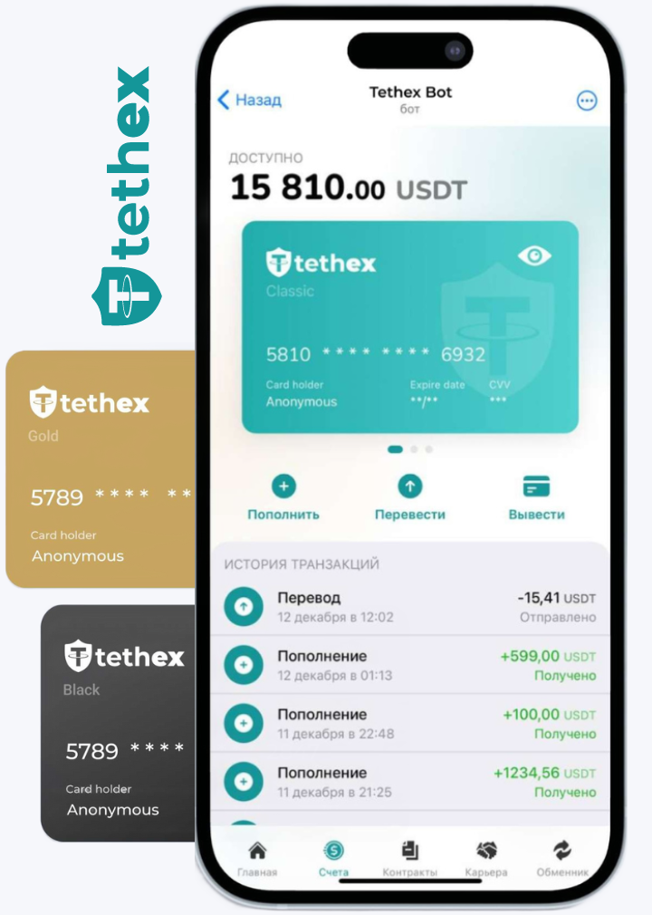 TethEx Global Crypto Digital Card And Investment