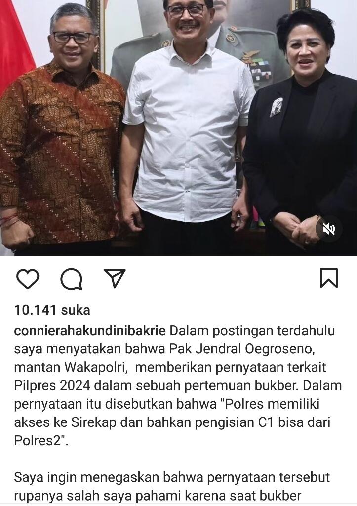 Connie Bakrie Buka Suara soal Unggahan IG yang Dipolisikan