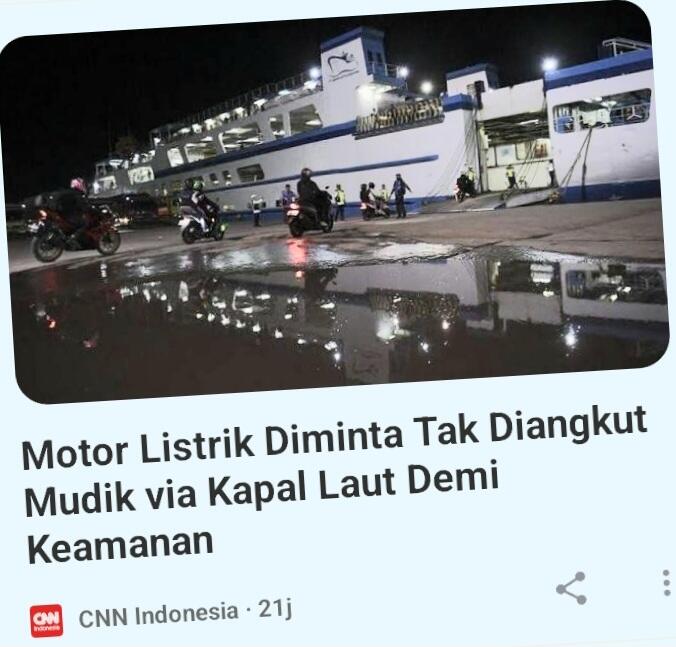 Mudik Dilarang Pakai Motor Listrik, Nggak Jadi Pamer Dong!