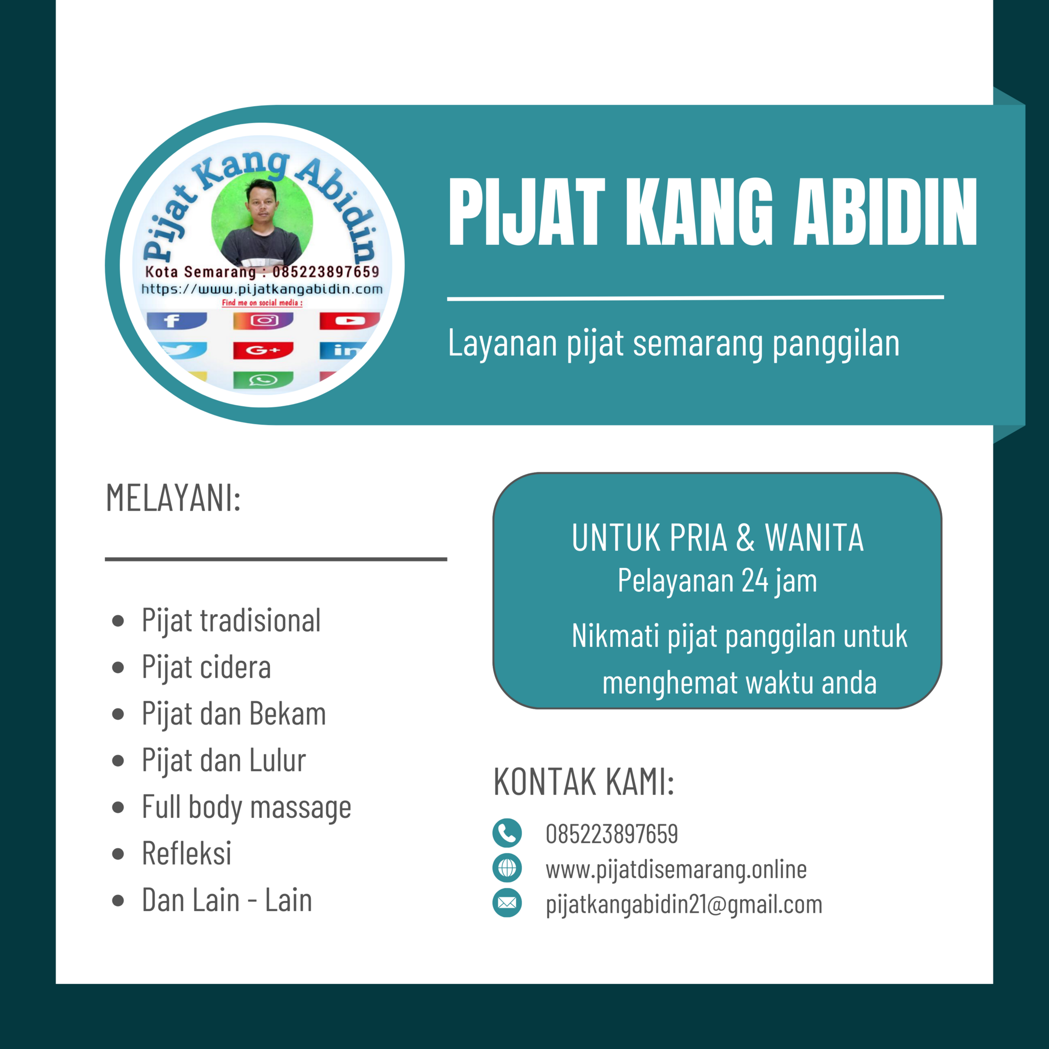 CAPEK PIJAT SEMARANG ONLINE 24 JAM