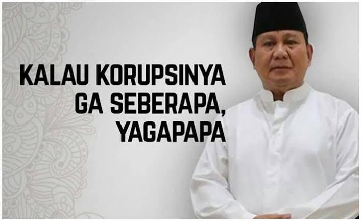 Prabowo: Kita Timnya Jokowi, Kita Harus Perangi Korupsi
