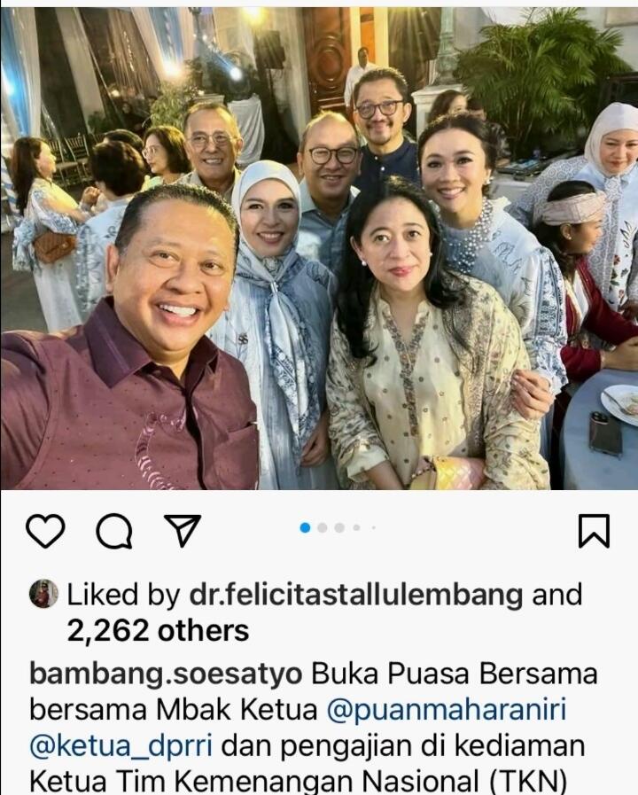 Beredar Foto Puan Maharani Bukber dengan Ketua TKN, Netizen Ramai2 Senggol Ganjar