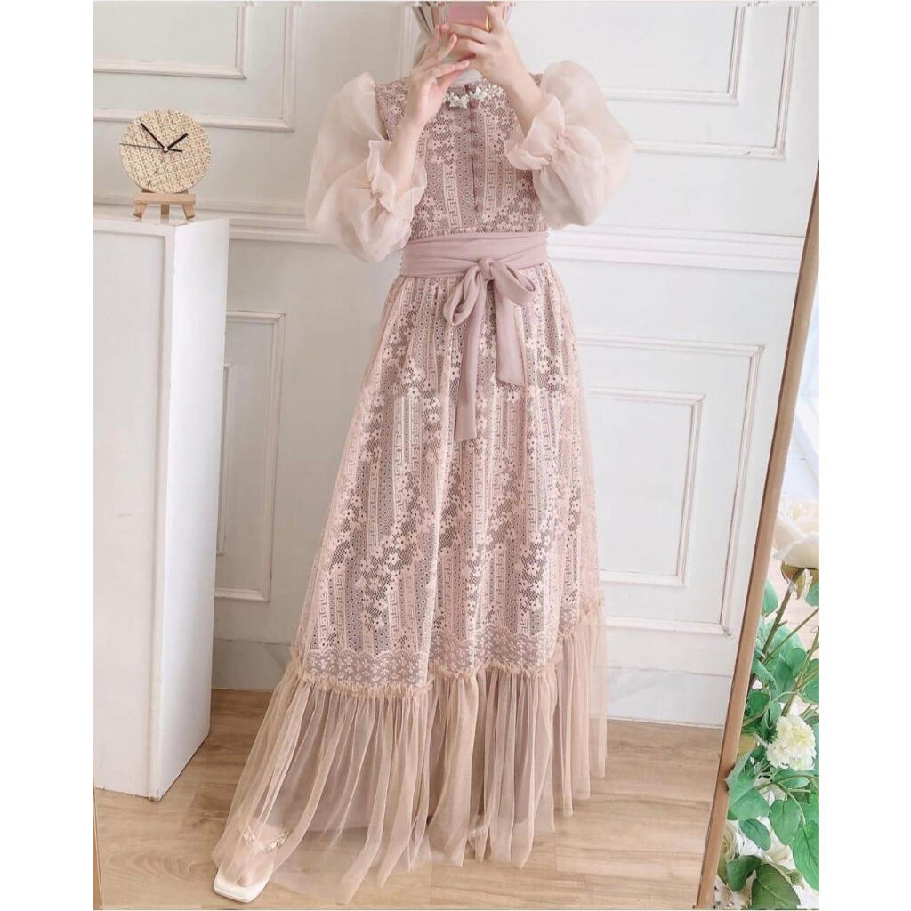 PROMO SEPSIAL!!! Aurora Boutique MAXI INARA | Busui Friendly | Brukat Katun