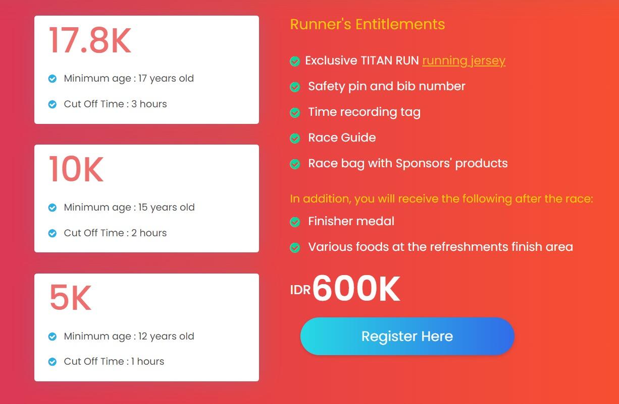 Ikuti Titan Infra Energy Run (Titan Run 2024)