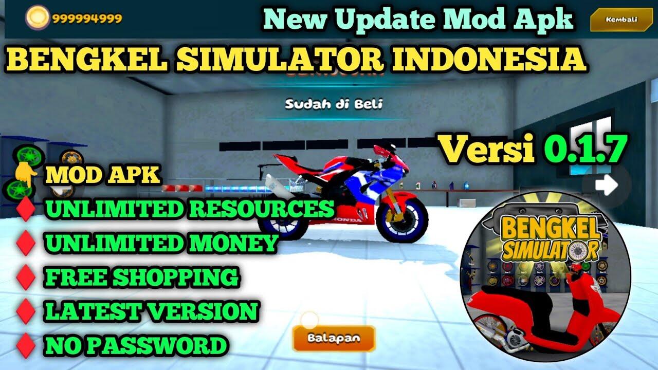 Unduh Bengkel Simulator Indonesia Mod APK v0.1.7 Update 2024 Unlimited Money