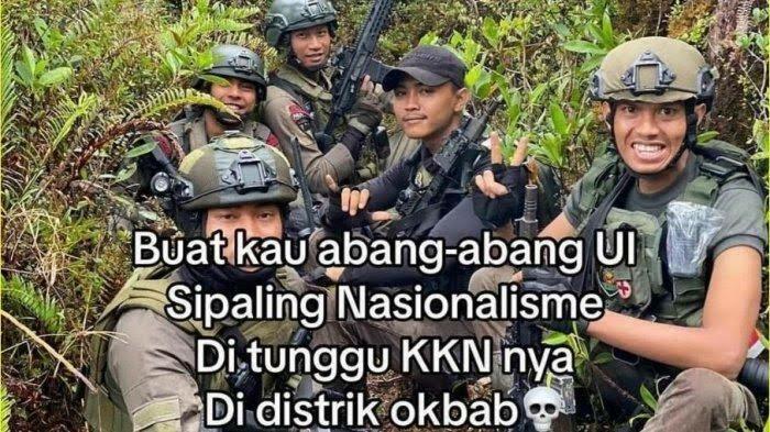 Anggota TNI Tantang BEM UI KKN di Wilayah KKB Papua Kalau Berani!