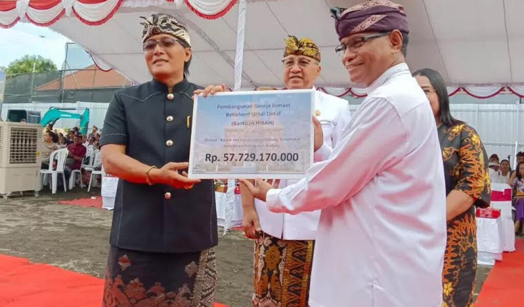 Pemkab Badung Hibahkan Dana Rp 57,7 Miliar Bangun Gereja GKPB