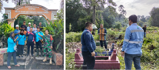 Kegiatan Gotong Royong Pembersihan Makam Umum di Desa Banjar Sari