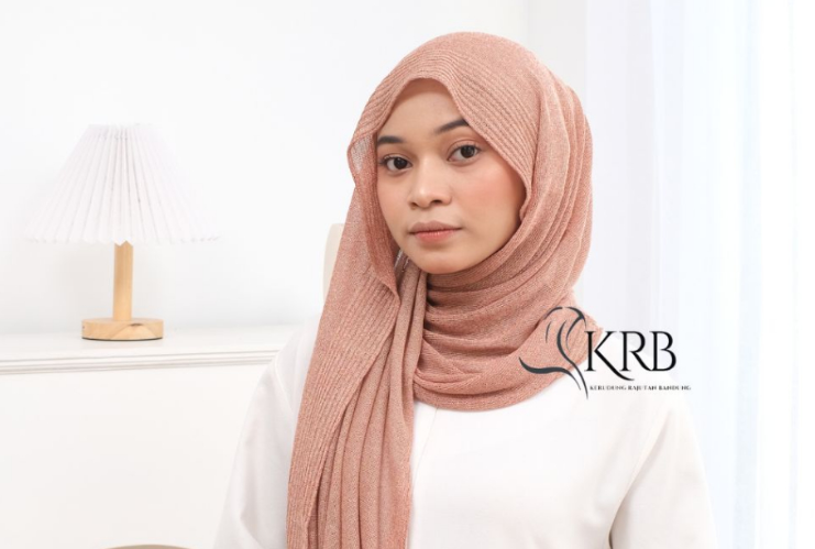 Pashmina Gliter Rajut SALEM TUA PREMIUM Kerudung Nikahan Wanita Motif Terbaru