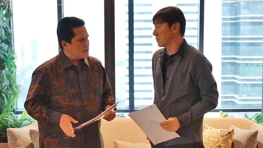 Erick Thohir Beri Kode Keras Bakal Perpanjang Kontrak Shin Tae-yong