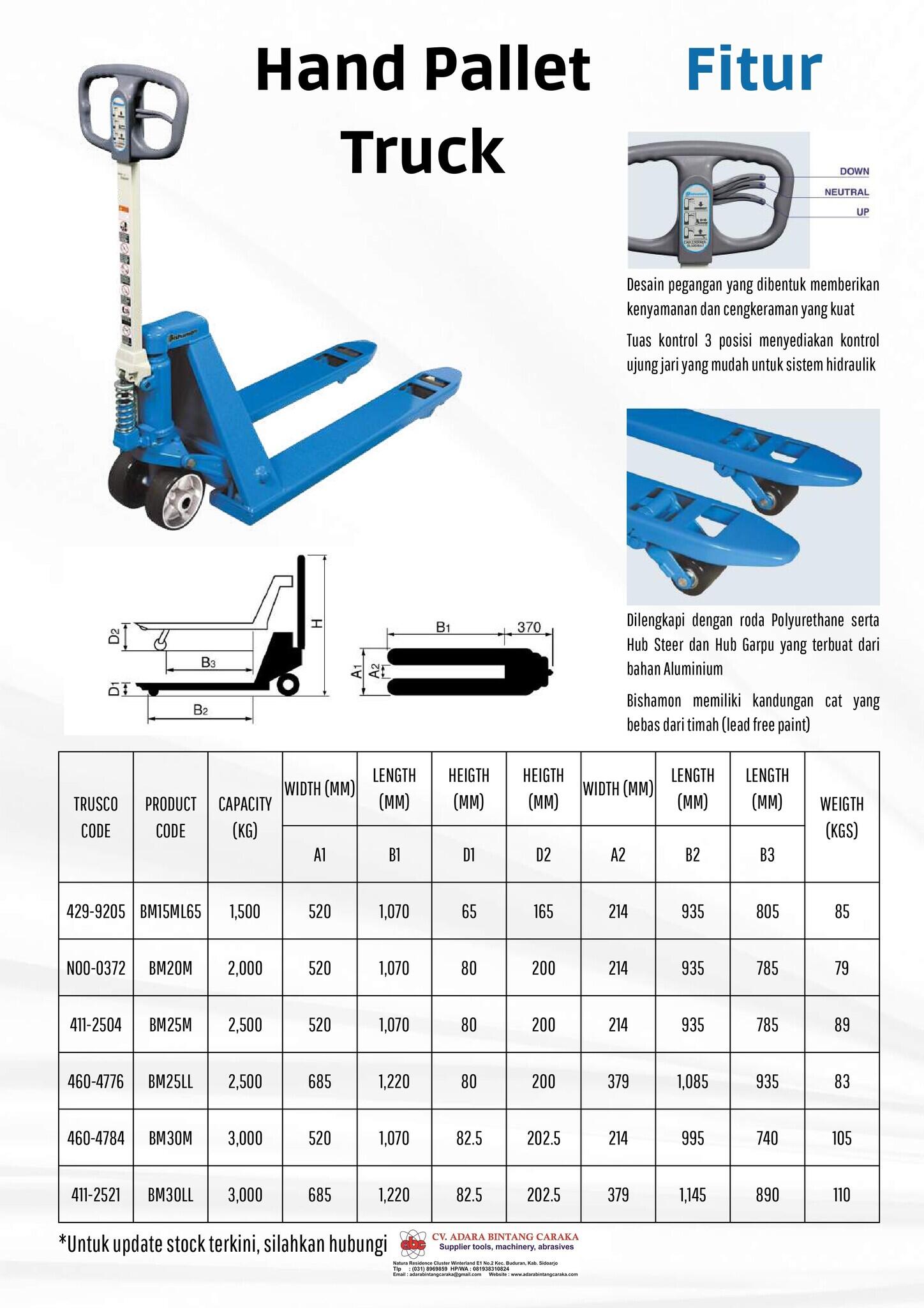 BISHAMON Hand Pallet Truck