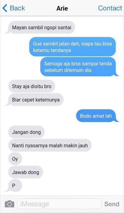 Tersesat || Cerpen Chat History Thriller