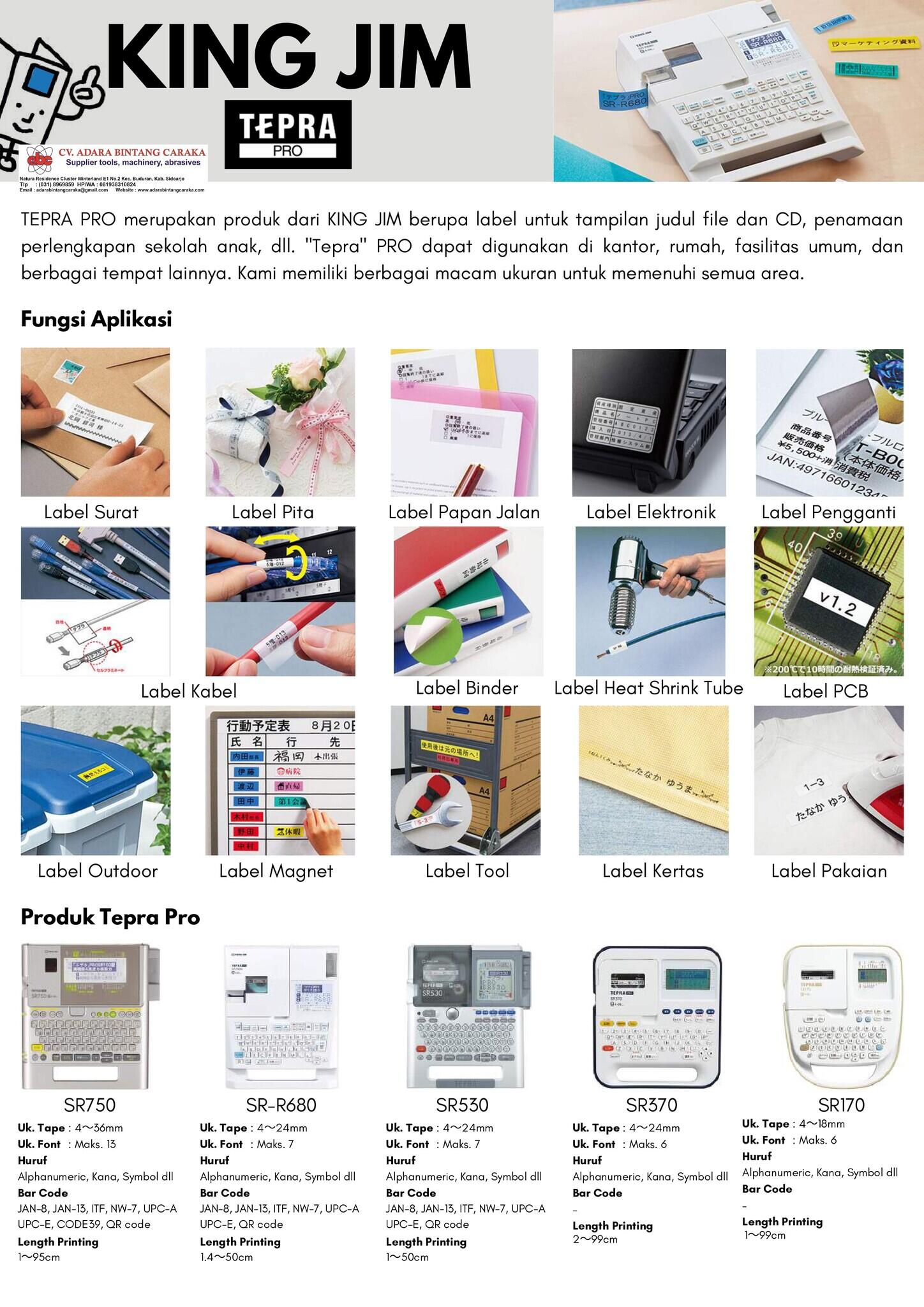 TEPRA PRO King Jim Japan