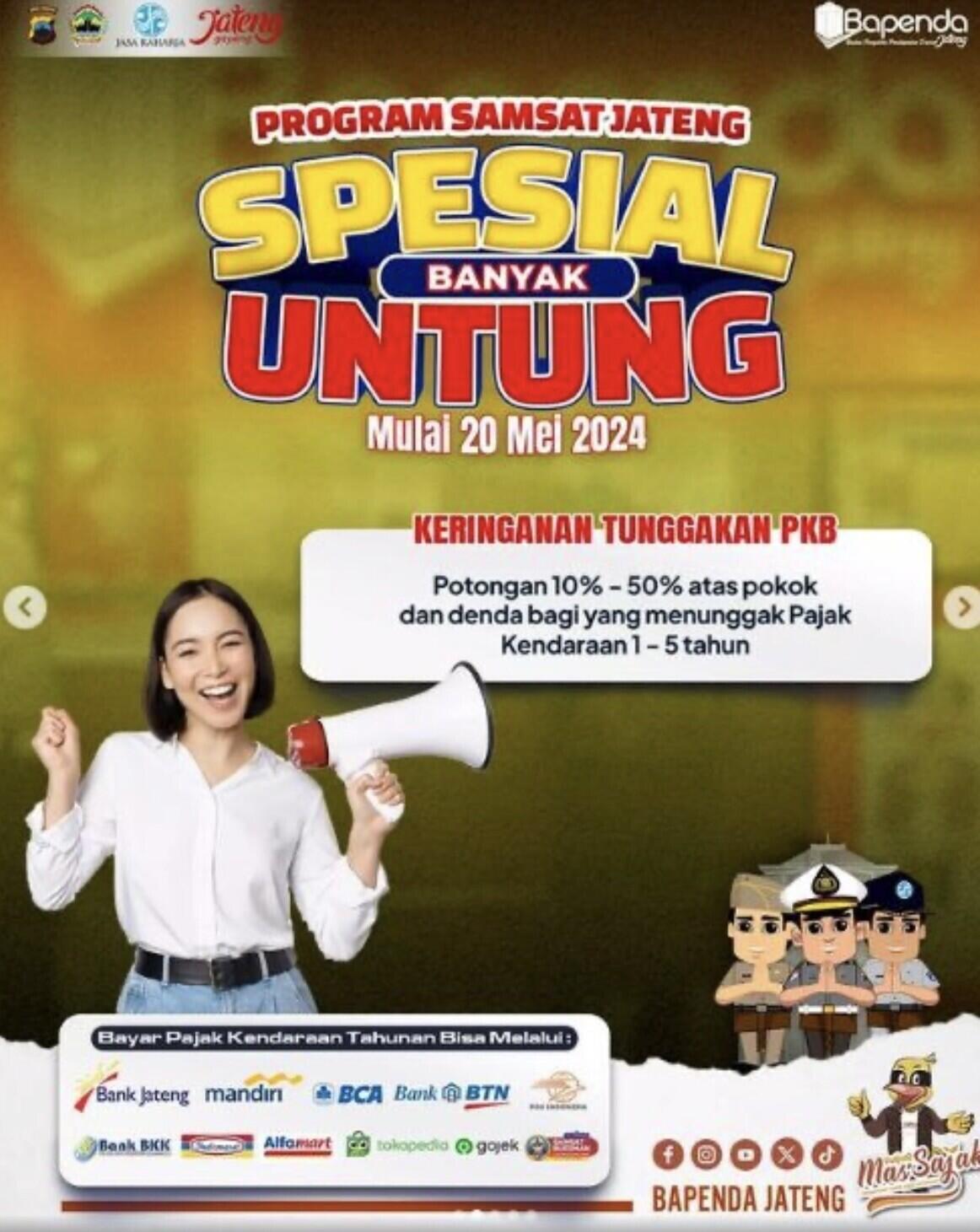 Punya Tungakan Pajak Kendaraan? Coba Liat Info Keringanan Dari Samsat Jateng !