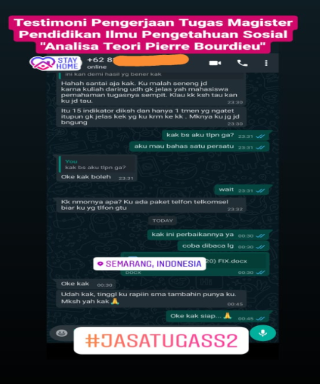Jasa Tugas S1 dan S2 / Joki Tugas S1 dan S2