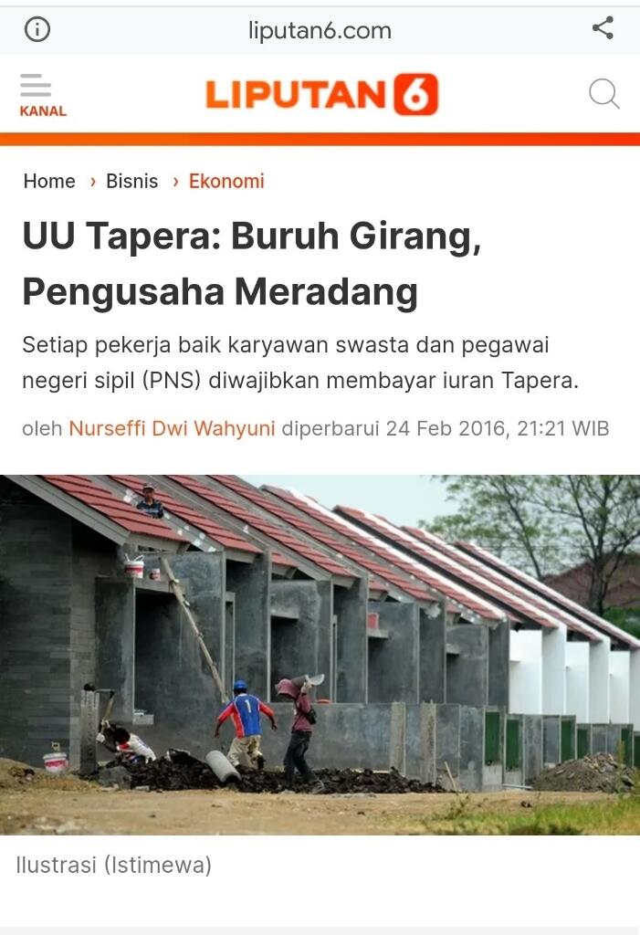 UU Tapera 2016 Dipicu PDIP dan PKS Sebagai Inisiator UU, Tapi Juga Ditolak Sendiri