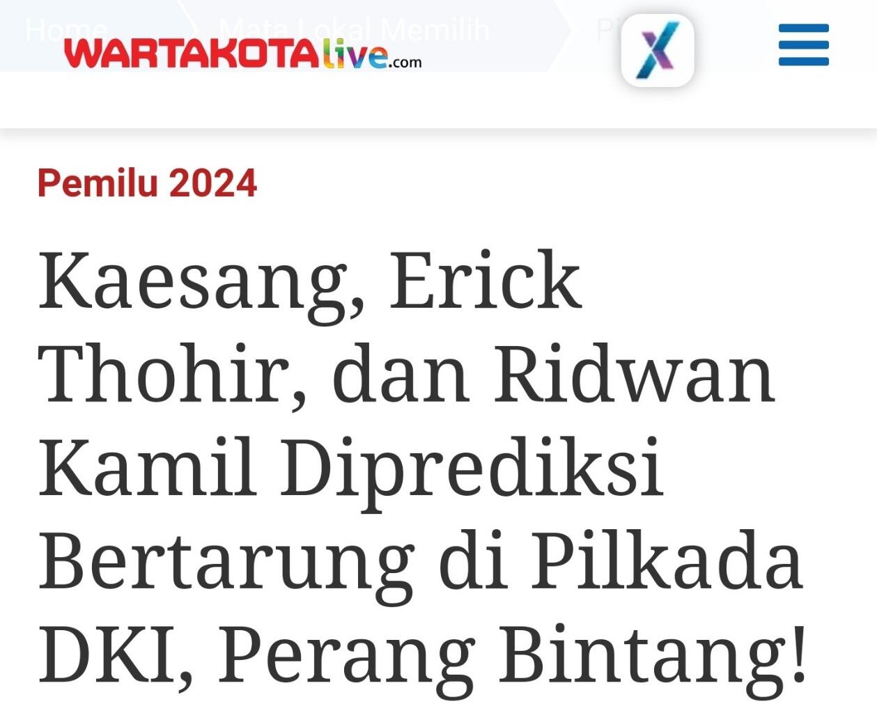 Soal Pilgub Jakarta, Canda Kaesang: Ingin Duet Dengan Pak Anies