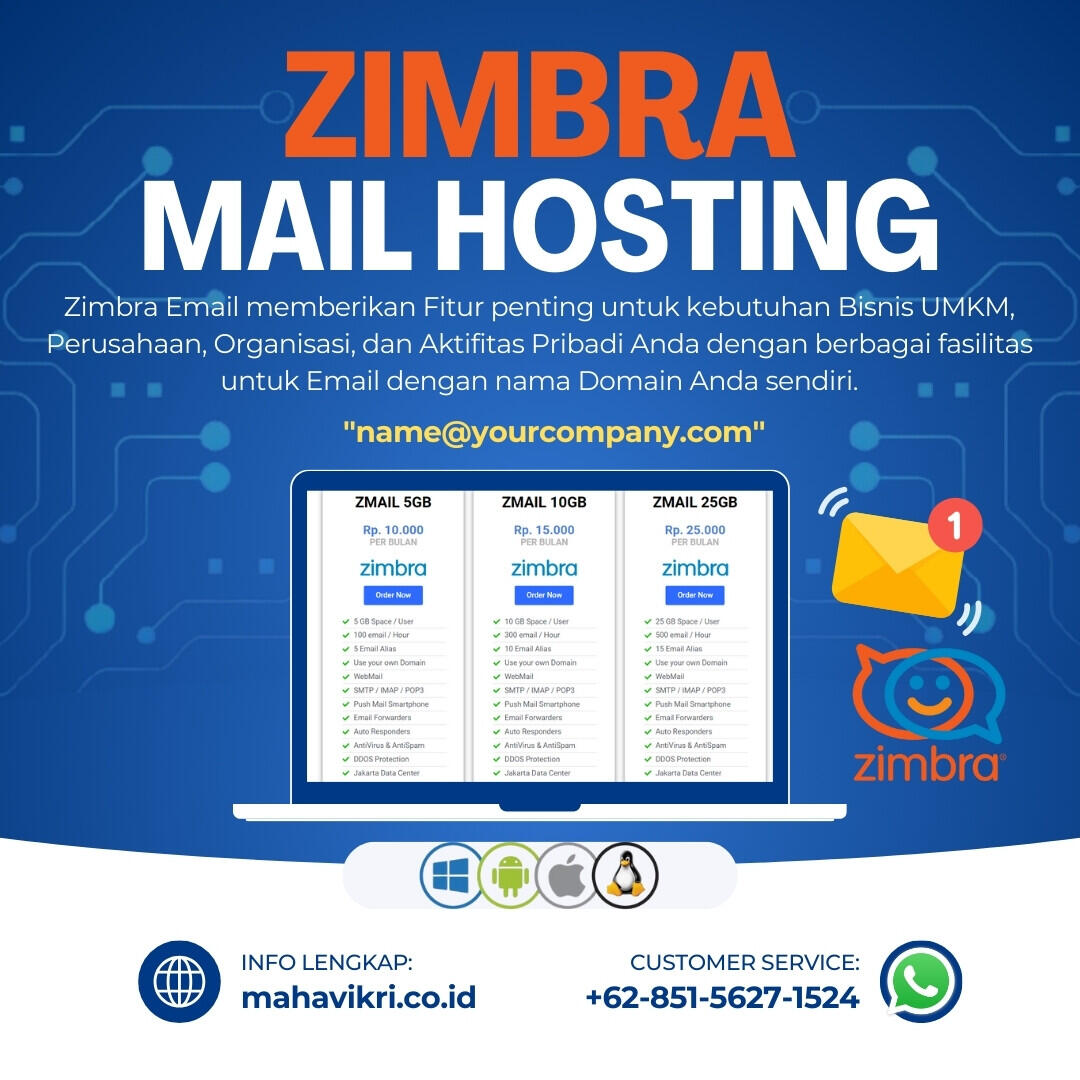 Zimbra Mail Hosting Indonesia | Hosting Zimbra Murah
