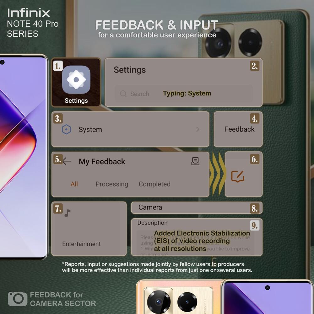 Cara membuat laporan atau masukan di Smartphone Infinix | Infinix Note 40 Pro Series