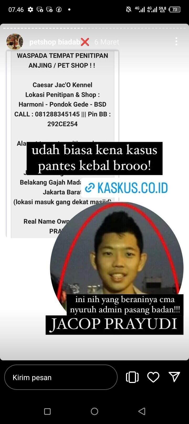 Penipu Jacob Prayudi owner Caesar jaco