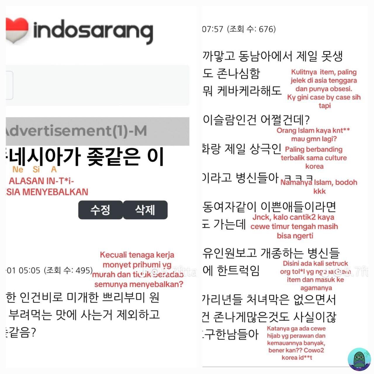 Viral Forum WN Korea Hina Orang Indonesia dan Islam: Bodoh dan Paling Jelek di Asia