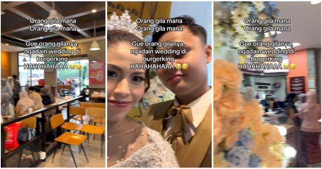 Unik! Pasangan Ini Pilih Menikah di Restoran Burger Cepat Saji di Depok

