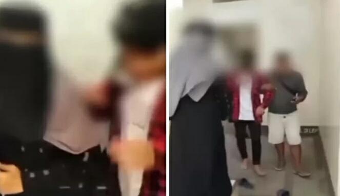 Viral Wanita Bercadar Digrebek Warga Saat Berbuat Mesum di Toilet Masjid!