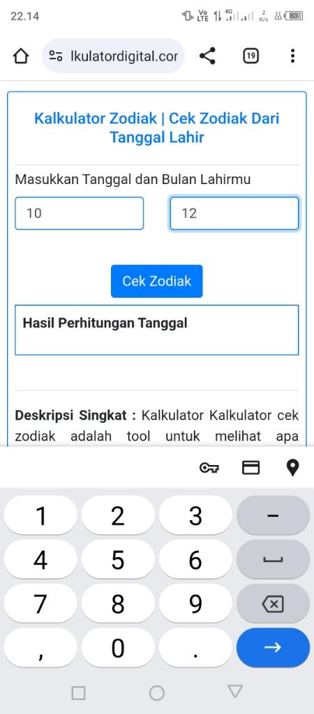 Cek Zodiakmu Secara Online di Kalkulator Zodiak By KalkulatorDigital.Com