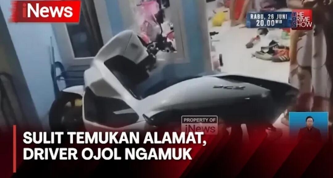 Kesulitan Cari Alamat, Driver Ojol Ngamuk Rusak Motor dan Ancam Pelanggan
