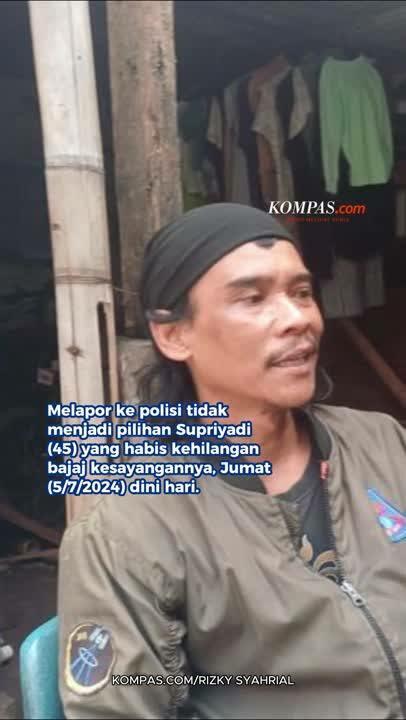 Mengeluh nih Pak Polisi! Bajaj Dicuri, Supriadi Enggan Lapor: Saya Nggak Punya Duit!