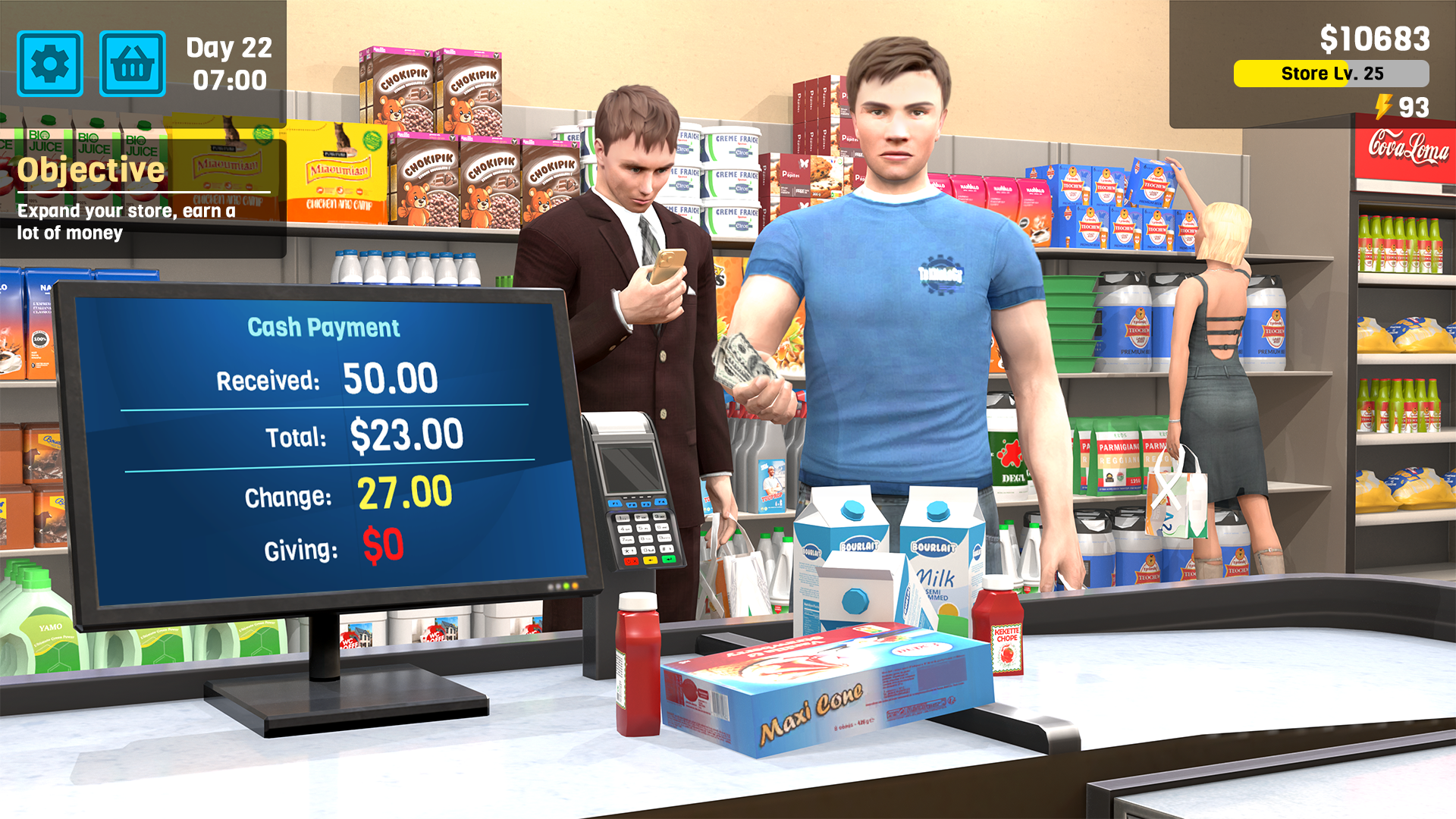 Manage Supermarket Simulator MOD APK v2.3.7b (Uang, Tanpa Iklan)