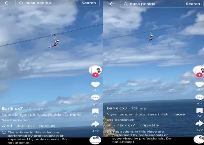 Ngeri! Bocah WNA di Bali Tersangkut Diatas Laut akibat Wahana Flying Fox Macet