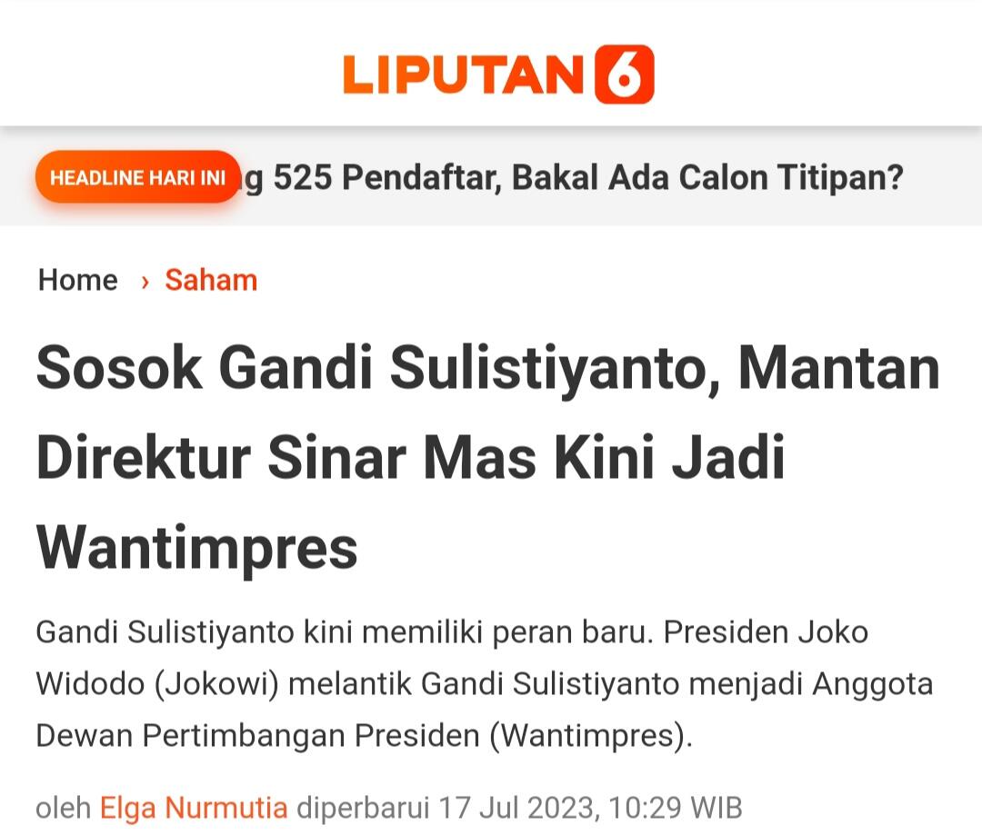 Wantimpres RI Dilaporkan ke KPK Terkait Dugaan Korupsi IKN Sampai Rp20 Triliun