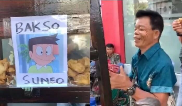 Pedagang Bakso di Surabaya mirip Suneo, Semoga bikin Kaya Raya kayak Tokoh Tersebut!