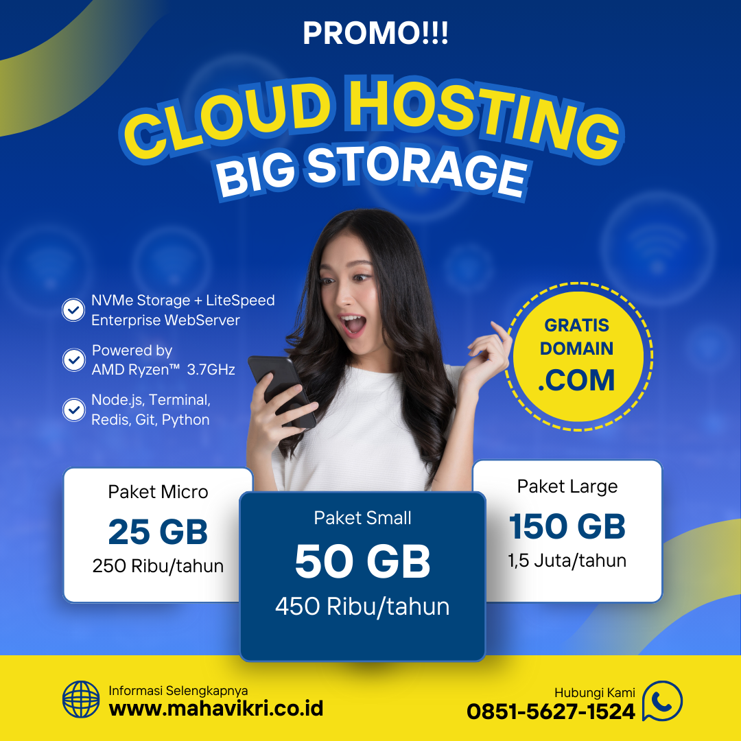 PROMO!!! Cloud Hosting Murah Big Storage