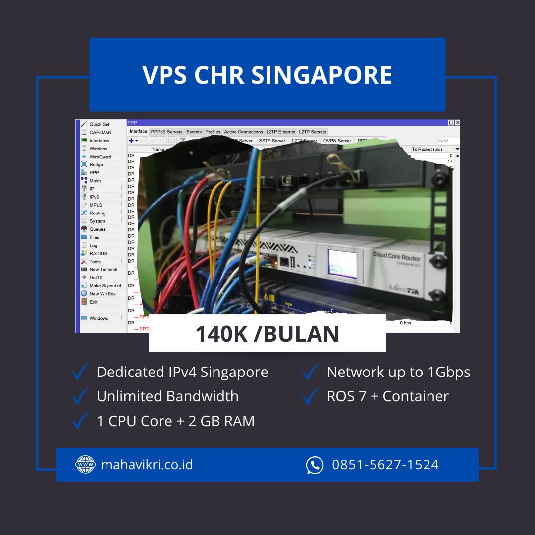 VPS Mikrotik CHR Singapore Unlimited Bandwidth